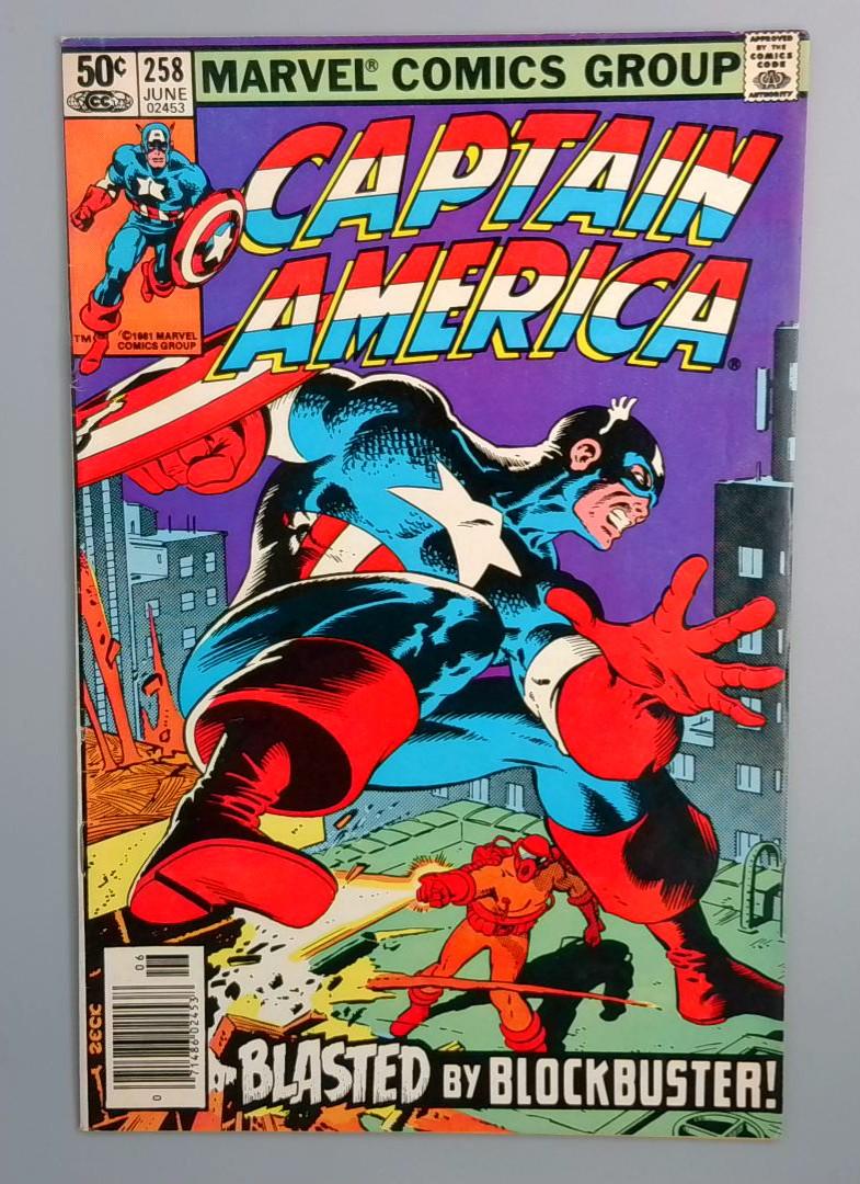 Captain America #258, 1st Mike Zeck Issue Marvel Comics, 1981 JR1