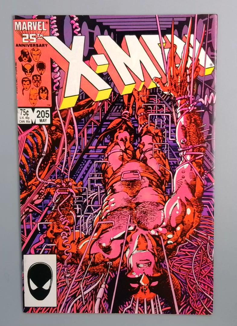 Uncanny X-Men #205, VF/NM BWS Wolverine Cover Marvel Comics, 1986 JR1