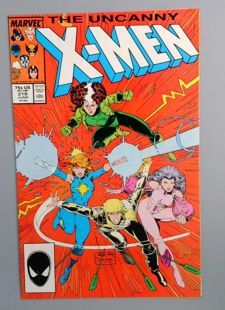Uncanny X-Men #218, NM Art Adams Cover Marvel Comics, June 1987 JR1