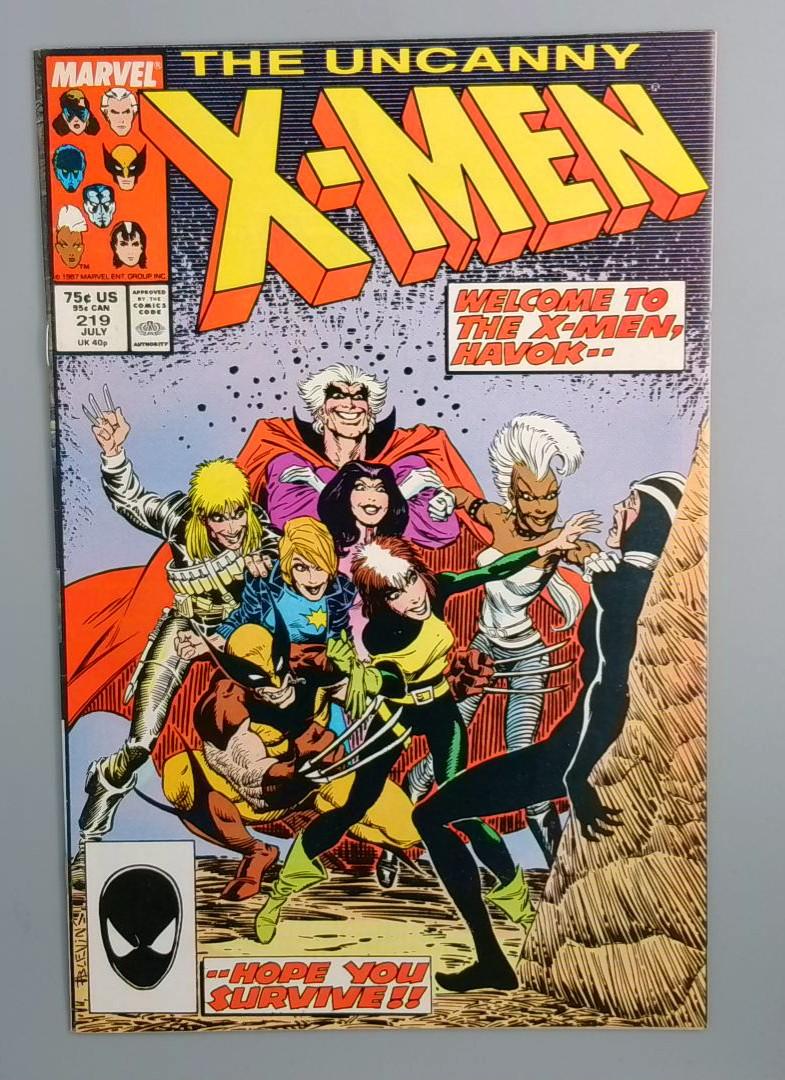 Uncanny X-Men #219, VF+ Marvel Comics, 1987 JR1