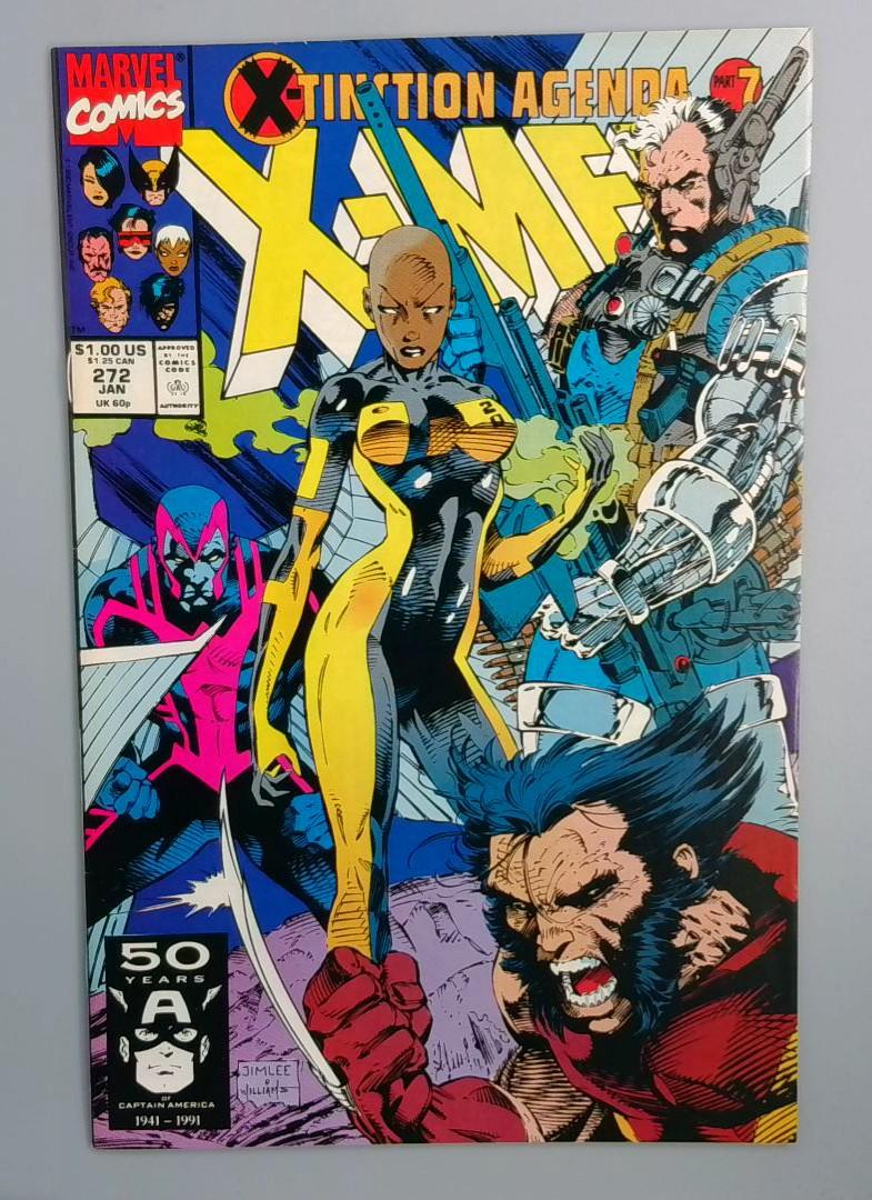 X-Men #272, VF/NM Jim Lee Marvel Comics, 1991 JR1