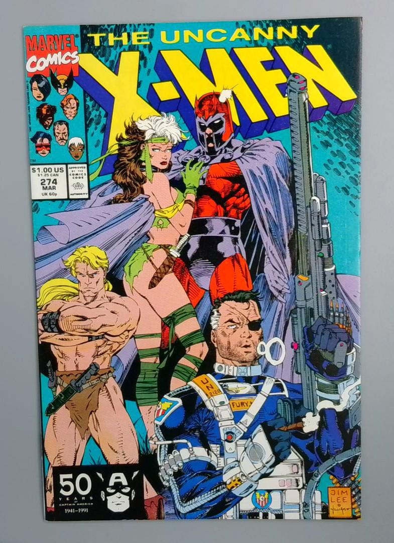 Uncanny X-Men #274, VF Jim Lee Marvel Comics, 1991 JR1
