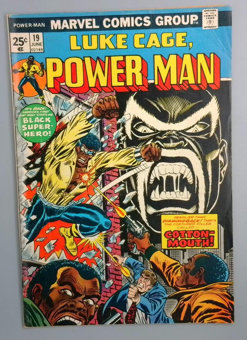 Power Man #19, VG 1st Cottonmouth Marvel Comics Group, June 1975 JR1