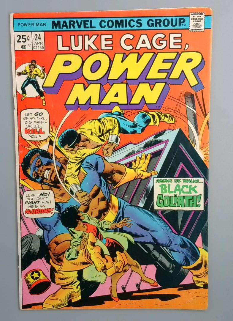 Power Man #24, VG 1st Black Goliath, Marvel Comics, 1975 JR1