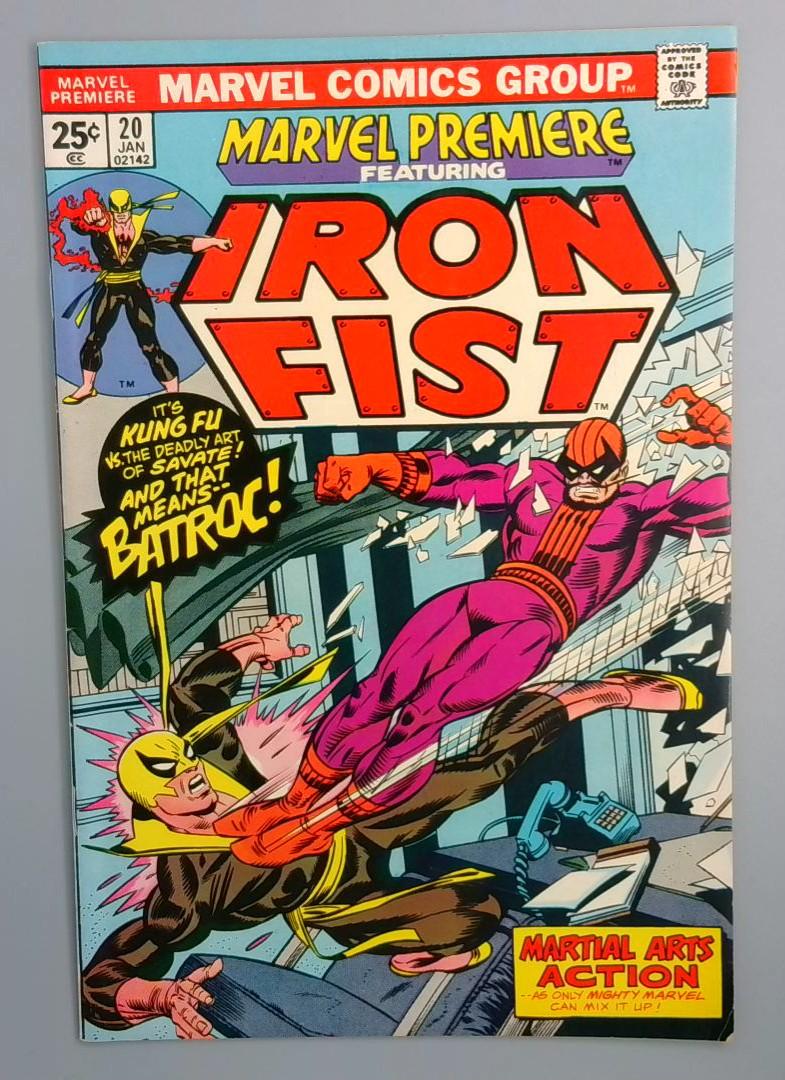 Marvel Premiere #20, FN+ Featuring Iron Fist, Marvel Comics 1975 JR1