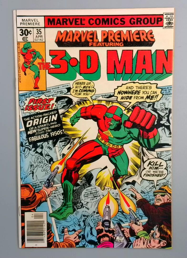 Marvel Premiere #35, NM- 1st 3-D Man Marvel Comics, April 1977 JR1