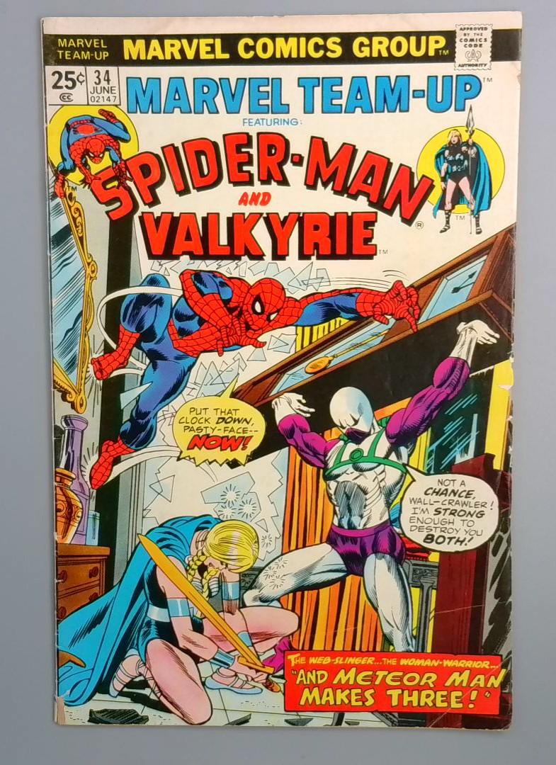 Marvel Team-Up #34, Ripped Back Cover Marvel Comics 1975 JR1