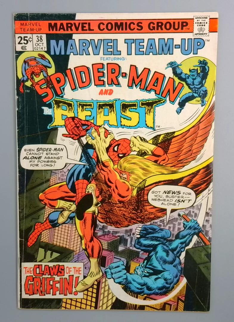 Marvel Team-Up #38, Spider-Man and the Beast, Marvel Comics 1975 JR1