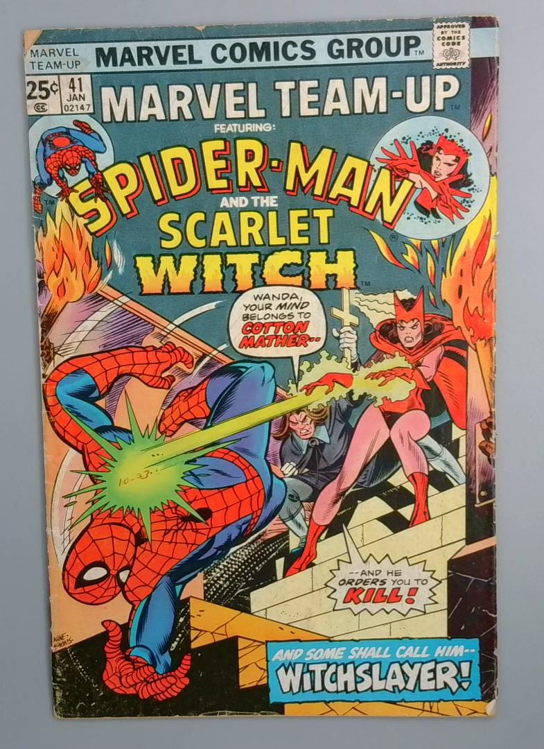 Marvel Team-Up #41, Spider-Man and Scarlet Witch, Marvel Comics 1976 JR1