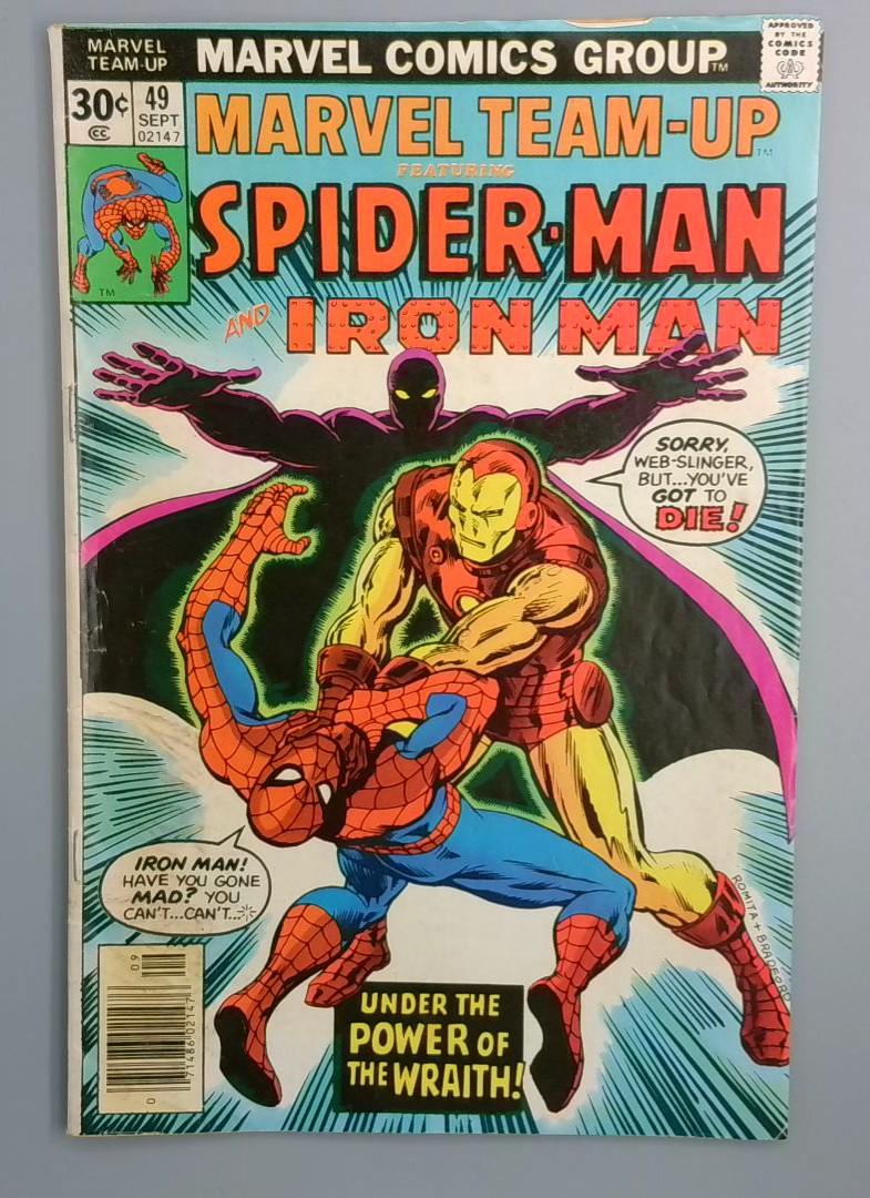 Marvel Team-Up #49, Spider-Man and Iron Man, Marvel Comics 1976 JR1