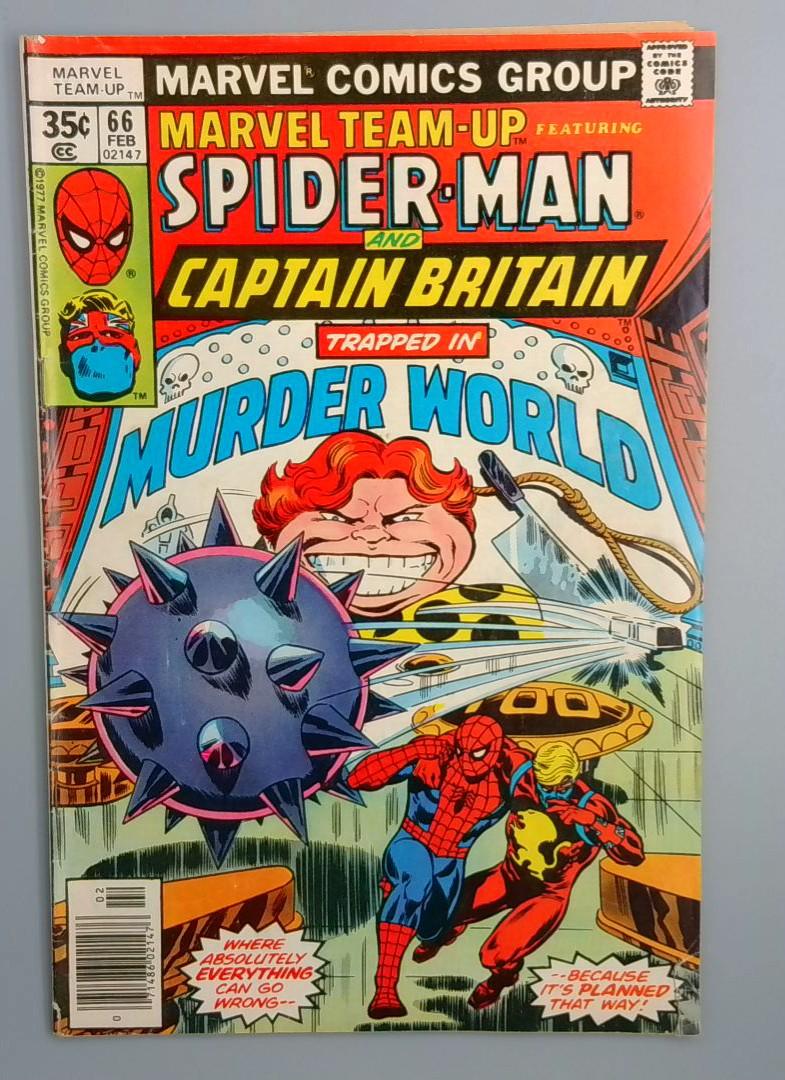 Marvel Team-Up #66, Spider-Man and Captain Britain, Marvel Comics, 1977 JR1