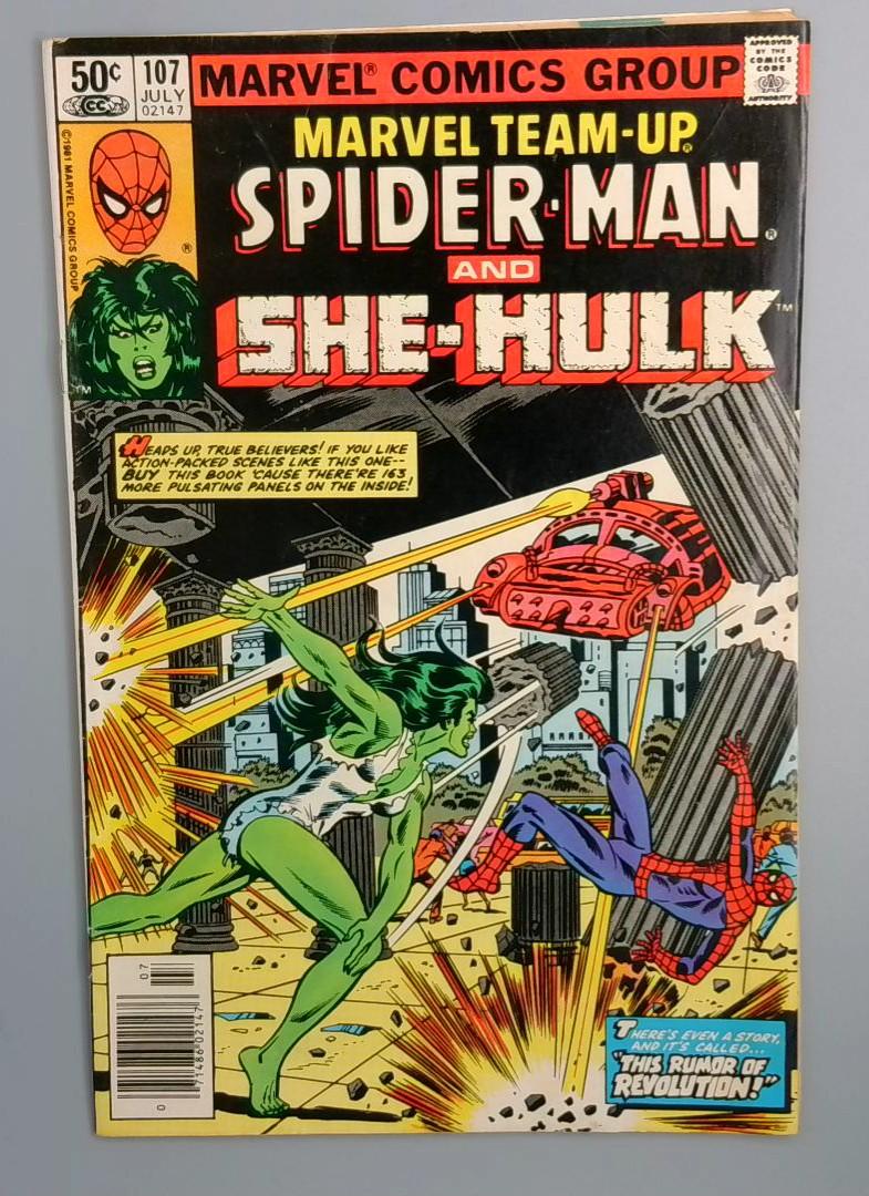 Marvel Team-Up #107, Spider-Man and She-Hulk, Marvel Comics, July 1981