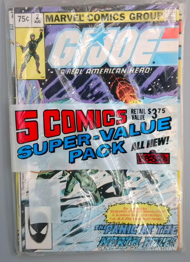G.I. Joe 5 Comics Super-Value Pack! Factory Sealed! Marvel Comics1982 JR1