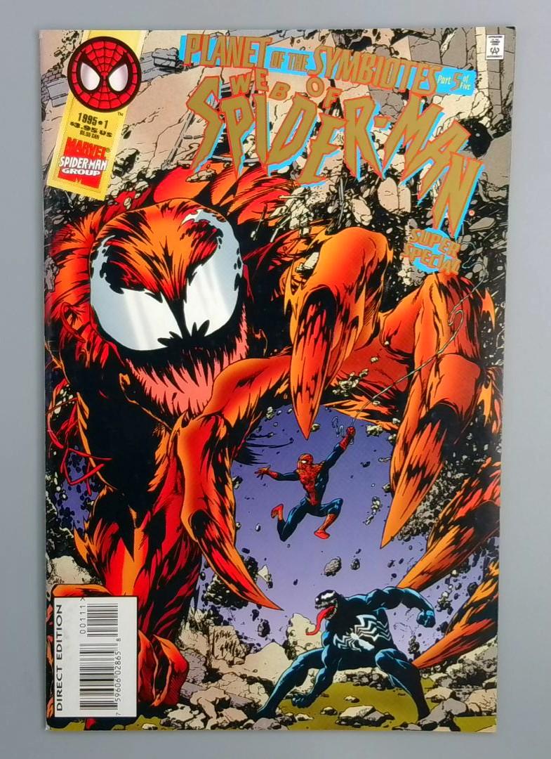 Web of Spider-Man #1, NM Planet of the Symbiotes Part 5, Marvel Comics, 1995 JR1