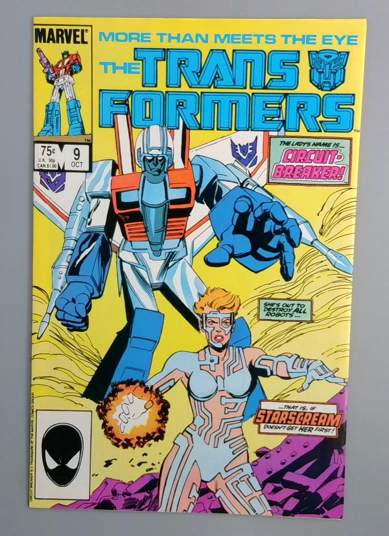 Transformers #9, NM- 1st Circuit Breaker, Circuit Breaker, Marvel, 1985 JR1