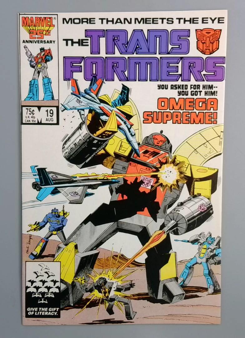 Transformers #19, NM 1st Omega Supreme, Marvel Comics, 1986 JR1
