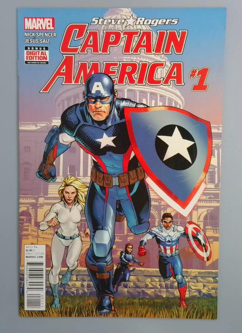 Steve Rogers Captain America #1 VF+ Marvel Comics, 2016 JR1