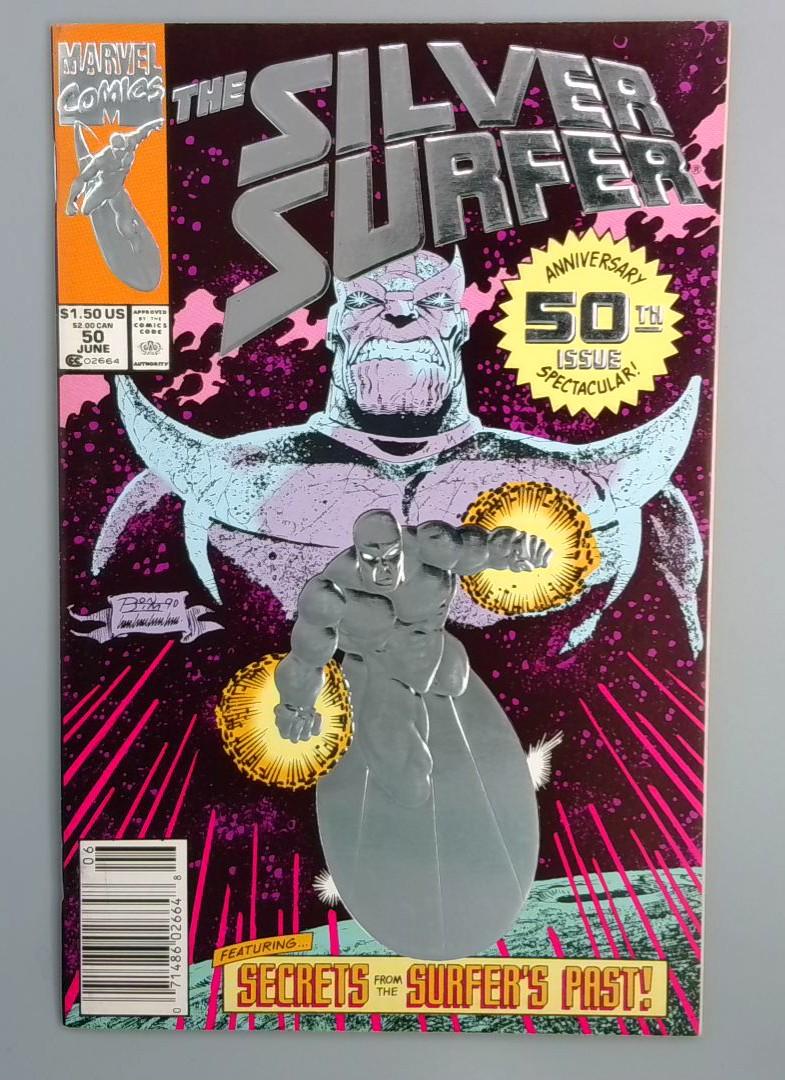 Silver Surfer #50, NM- Newsstand Marvel Comics, 1991 JR1