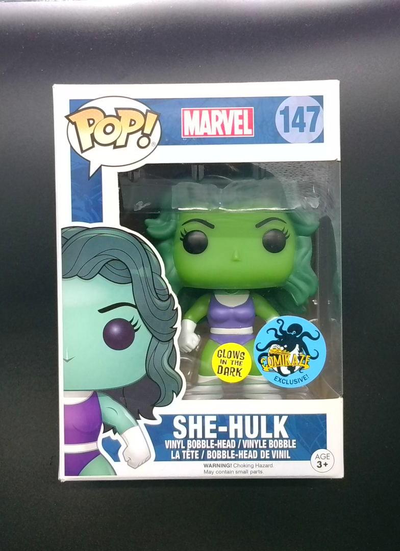 Funko Pop! She-Hulk #147 Marvel, GITD Comikaze Excl.