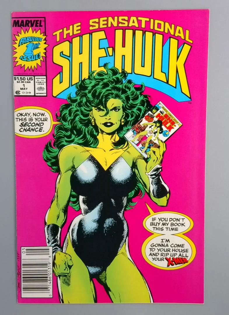 Sensational She-Hulk #1, NM Newsstand Marvel Comics, 1989 JR1