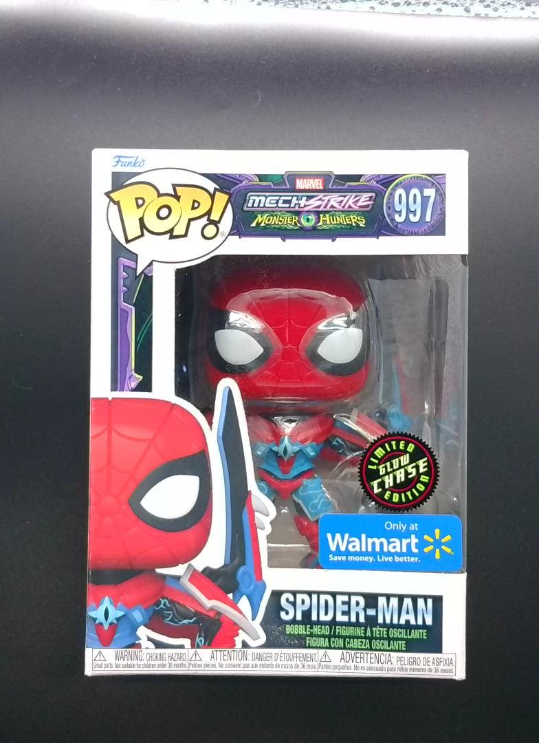 Funko Pop! Spider-Man #997 Marvel Mech Strike Monster Hunters, Walmart LE GITD