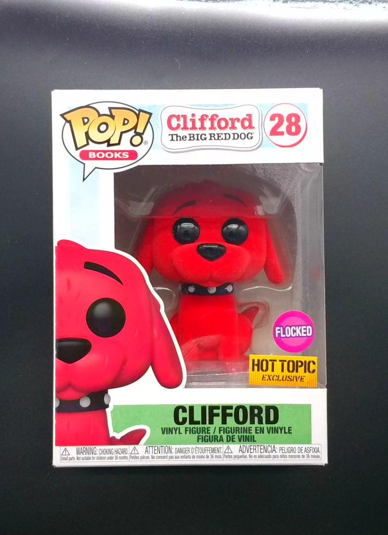 Funko Pop! Clifford #28, Clifford the Big Red Dog, Flocked Hot Topic Excl.