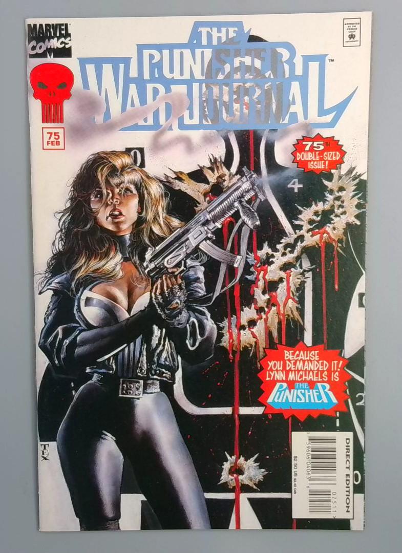 Punisher War Journal #75 NM- 1st Lynn Michaels as Punisher Marvel Comics1995 JR1