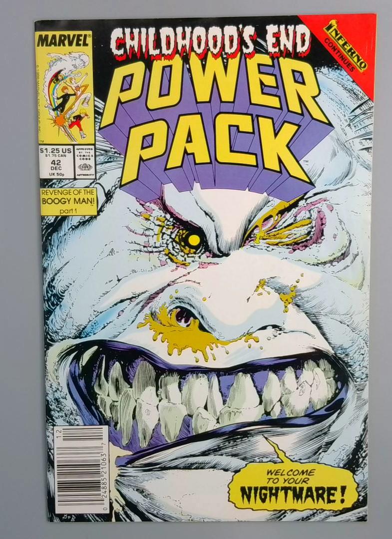Power Pack #42 Newsstand Edition Marvel Comics, 1988 JR1