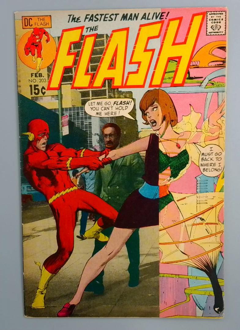Flash #203, FN Nadine West, Neal Adams Cover DC Comics, February 1971 JR1