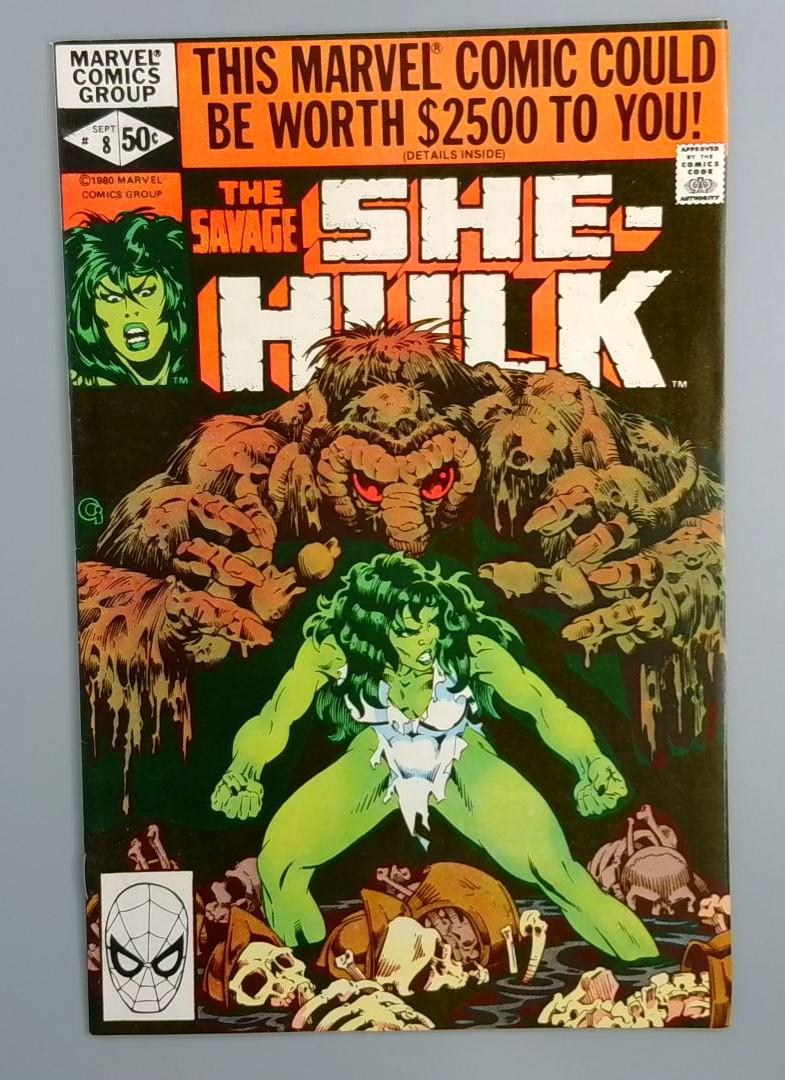 Savage She-Hulk #8, VF+ Man-Thing Marvel Comics, 1980 JR1