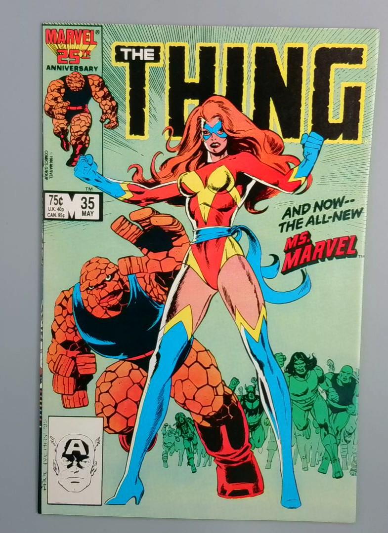 The Thing #35, VF 1st Sharon Ventura as Ms. Marvel Marvel, 1985 JR!