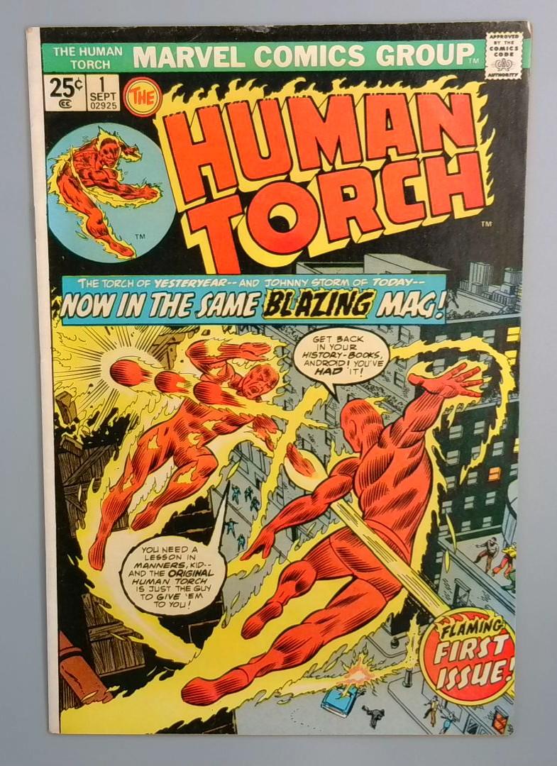 Human Torch #1, FN- First Issue, Marvel Comics Group, 1974 JR1