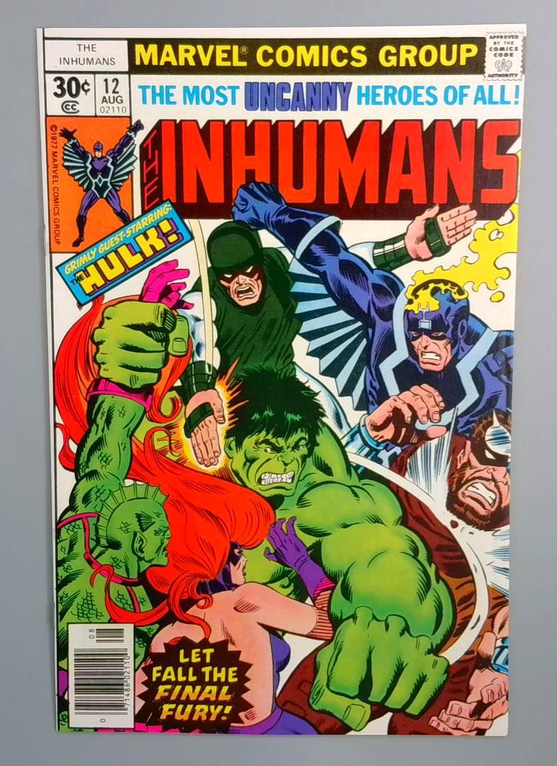 Inhumans #12, NM- Last Issue, Hulk Marvel Comics Group, 1977 JR1