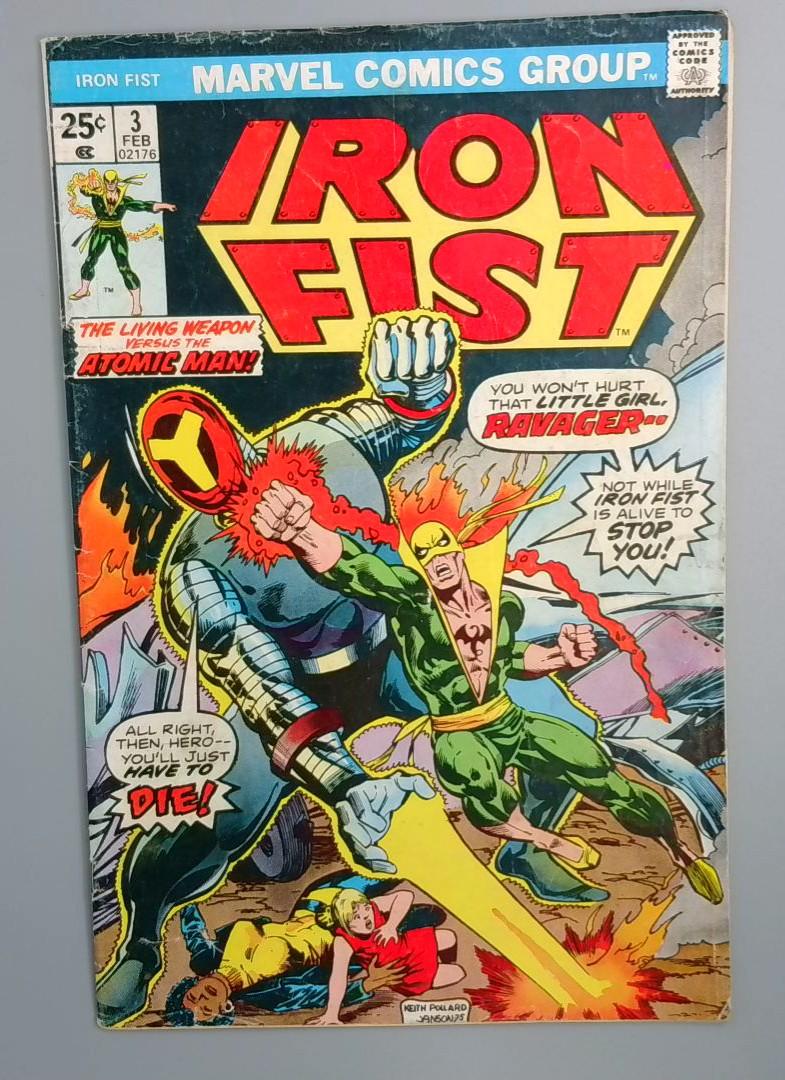 Iron Fist #3 Atomic Man, Marvel Comics 1976 JR1