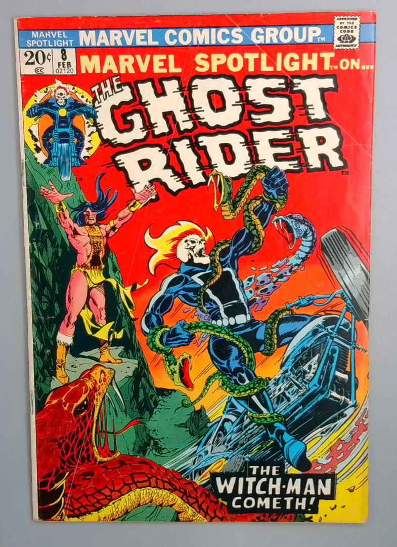 Marvel Spotlight #8, VG+ Ghost Rider Marvel Comics 1972 JR1