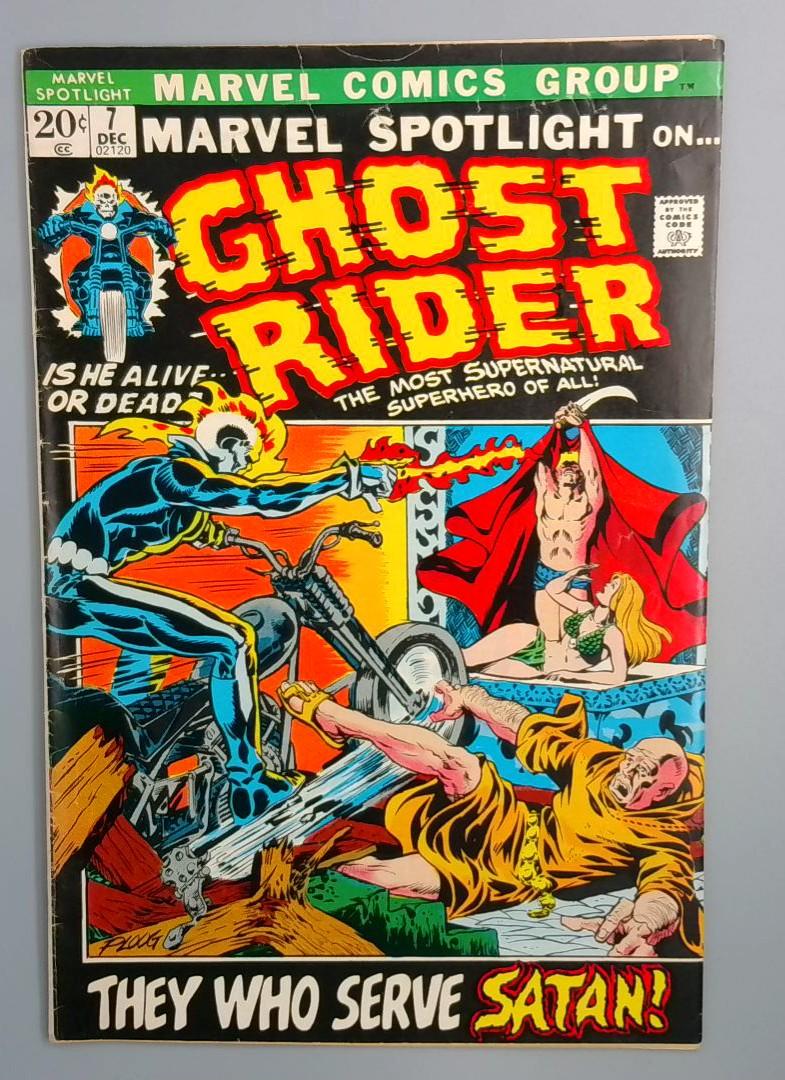 Marvel Spotlight #7 VG+ 3rd Ghost Rider Marvel Comics 1972 JR1