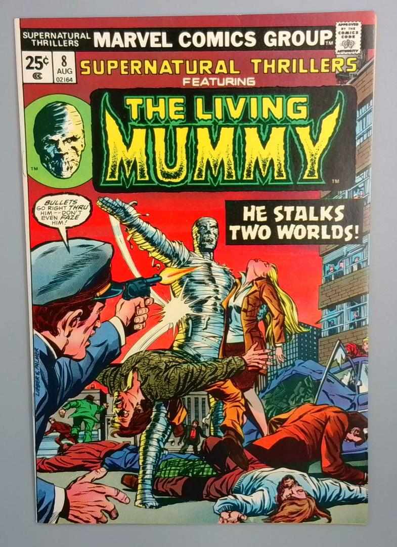 Supernatural Thrillers #8, VF/NM The Living Mummy, Marvel Comics 1974 JR1