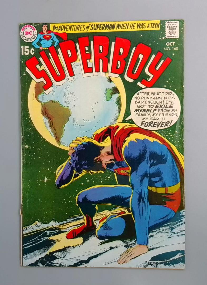 Superboy #160, VG/FN Neal Adams Cover DC Comics, 1969 JR1