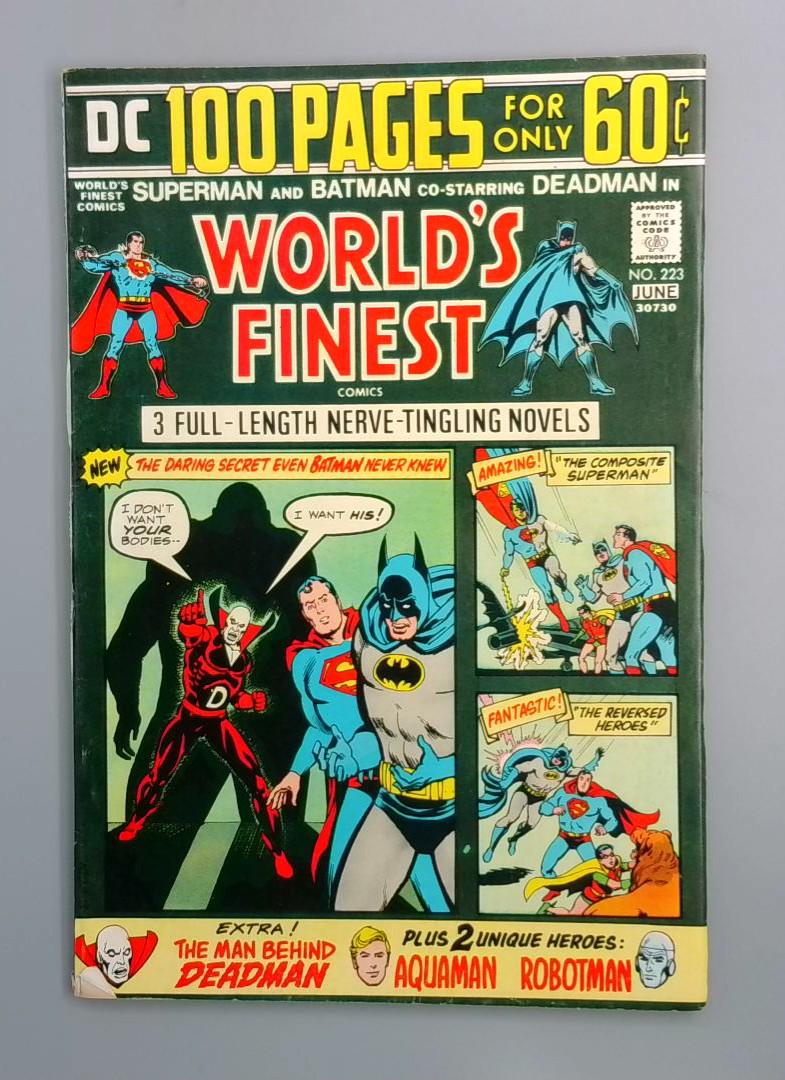 World's Finest #223 VF Deadman Origin, DC Comics,1974 JR1