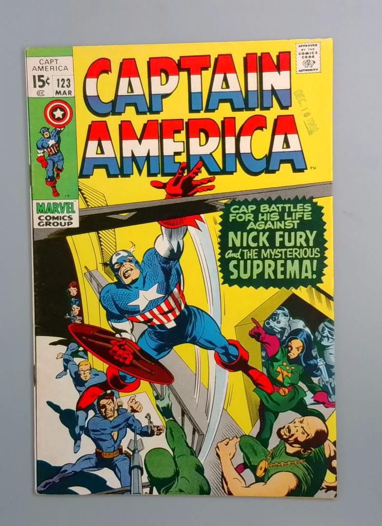 Captain America #123, FN+ Marvel Comics, 1970 JR1
