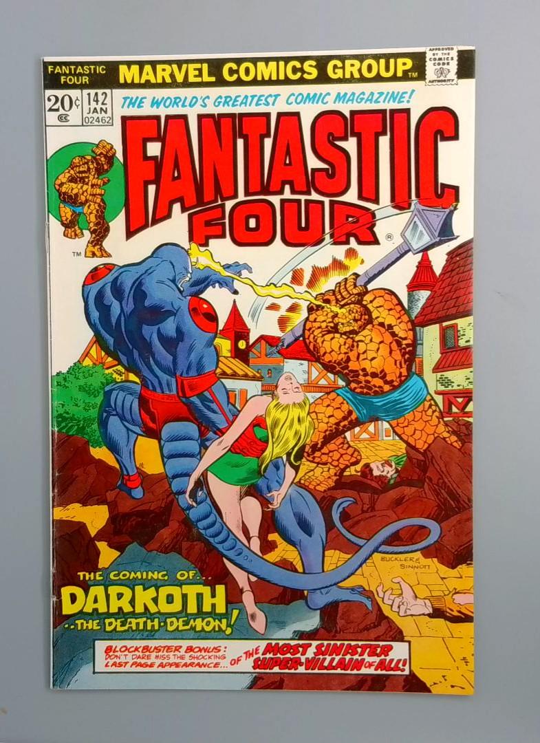 Fantastic Four #142, FN+ 1st Darkoth the Demon Marvel Comics 1974 JR1
