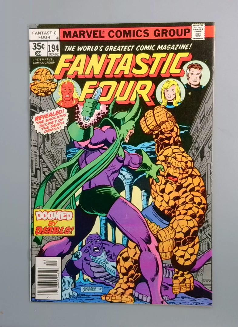 Fantastic Four #194, VF/NM Diablo!, Marvel Comics, 1978 JR1