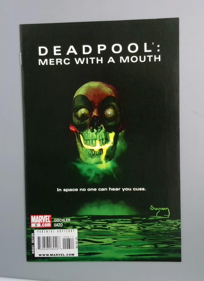 Deadpool: Merc with a Mouth #6, VF Aliens Homage Marvel, 2009 JR1