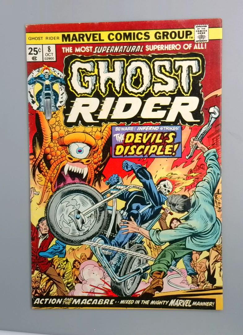 Ghost Rider #8, VG/FN 1st Inferno Marvel Comics 1975 JR1