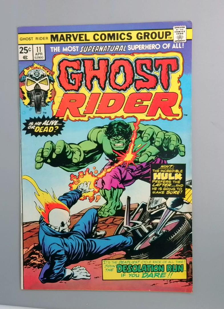 Ghost Rider #11, FN- The Incredible Hulk, Marvel Comics Group, 1976 JR1