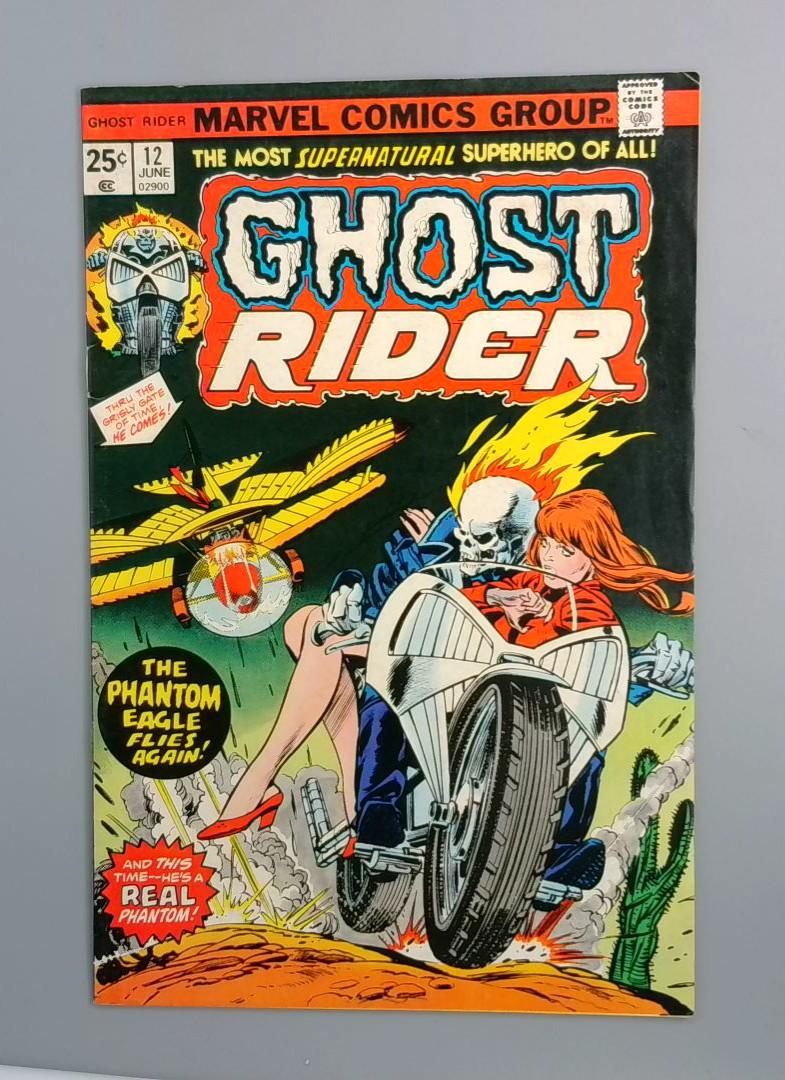 Ghost Rider #12, VF Death of the Phantom Eagle Marvel Comics1976 JR1