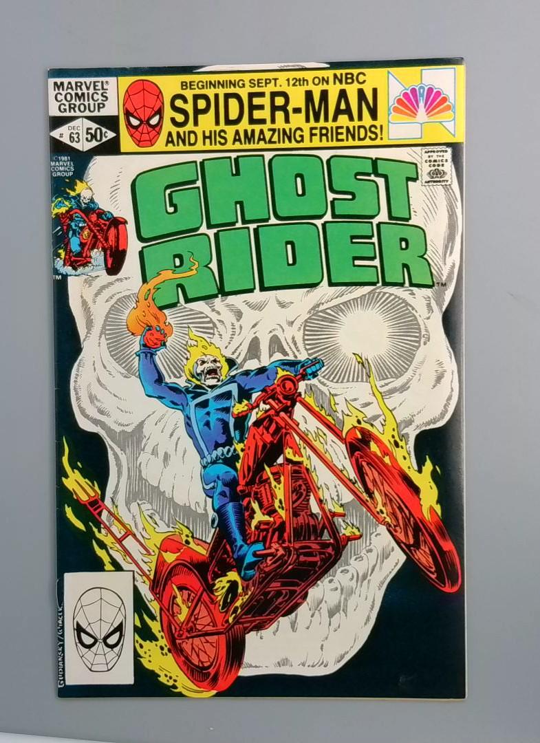 Ghost Rider #63 VF+ 1st Quentin Carnival Marvel Comics, 1982 JR1