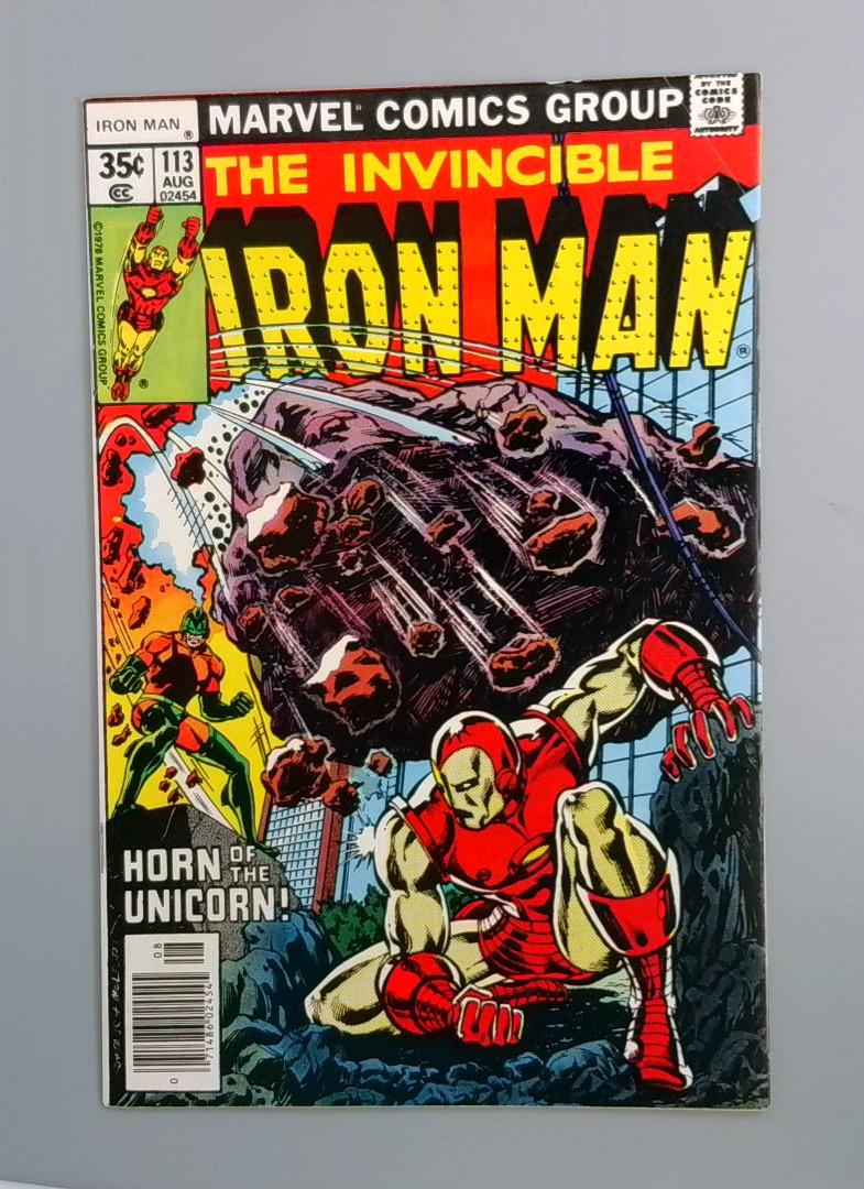 Iron Man #113, VF+ Horn of the Unicorn, Marvel Comics, 1978 JR1