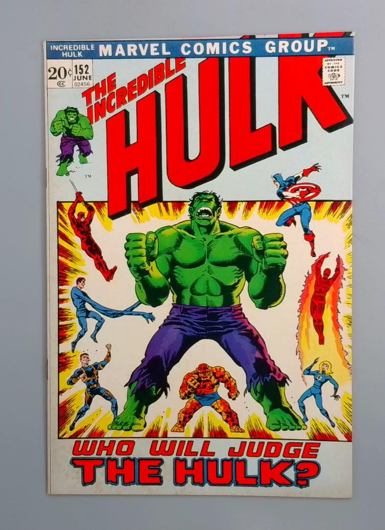 Incredible Hulk #152, VF+ Origin Retold Marvel Comics, June 1972 JR1