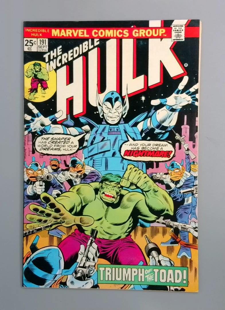 Incredible Hulk #191, Triumph of the Toad, Marvel Comics, 1975 JR1